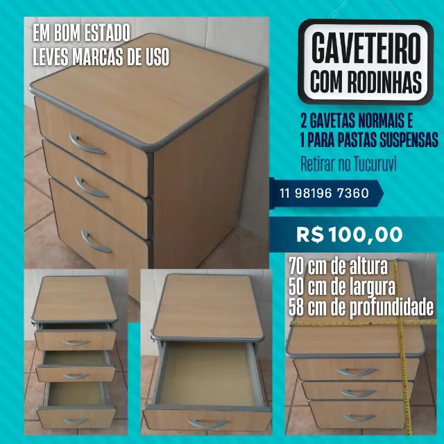 Gaveteiro para home office