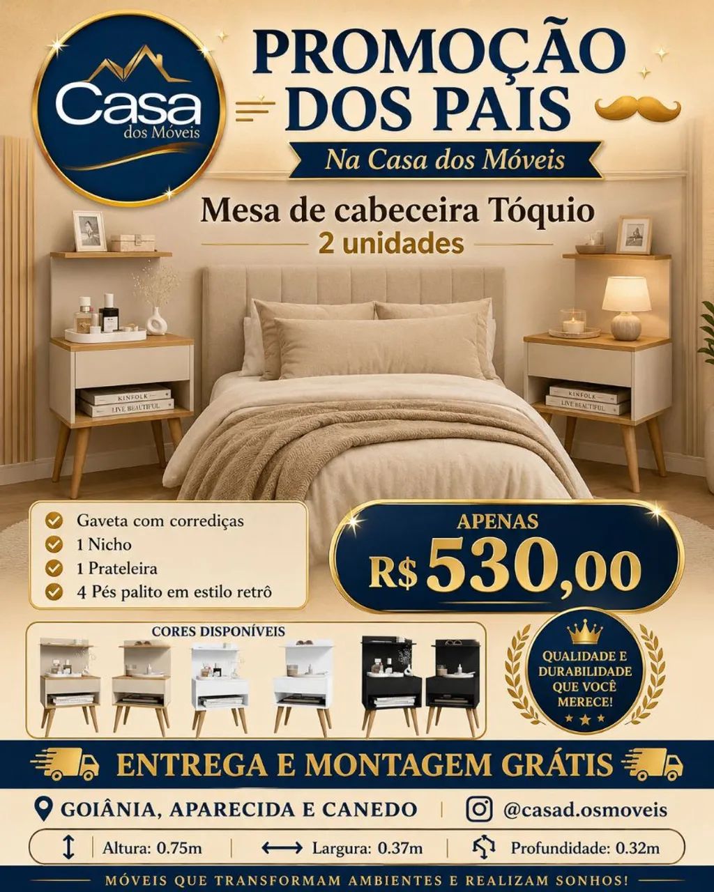 Conjunto 2 Criado Tóquio OFERTA