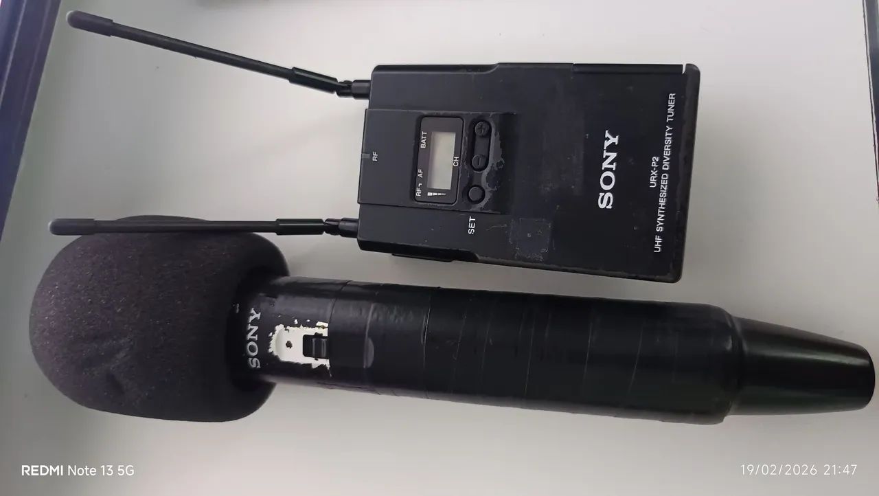 Microfone de bastão Sony sem fio