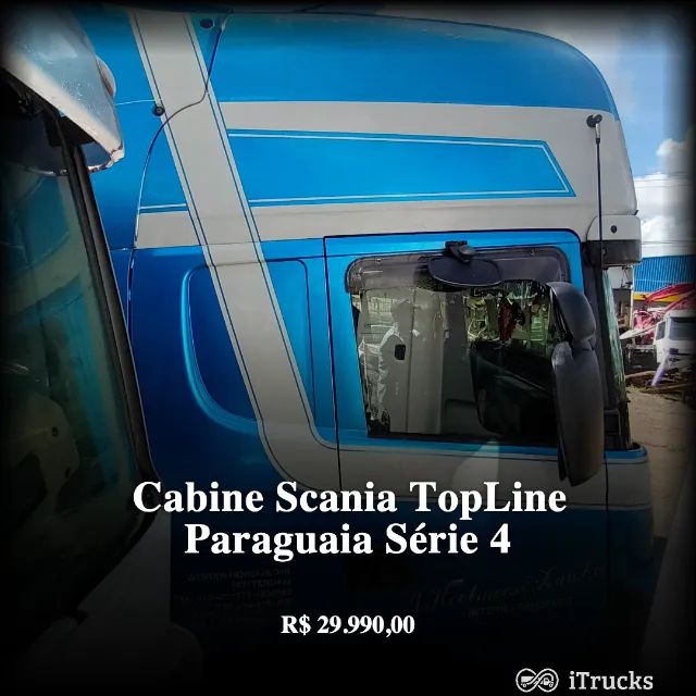 Cabine Scania TopLine Paraguaia Teto Alto Leito Série 4 - Foto 9