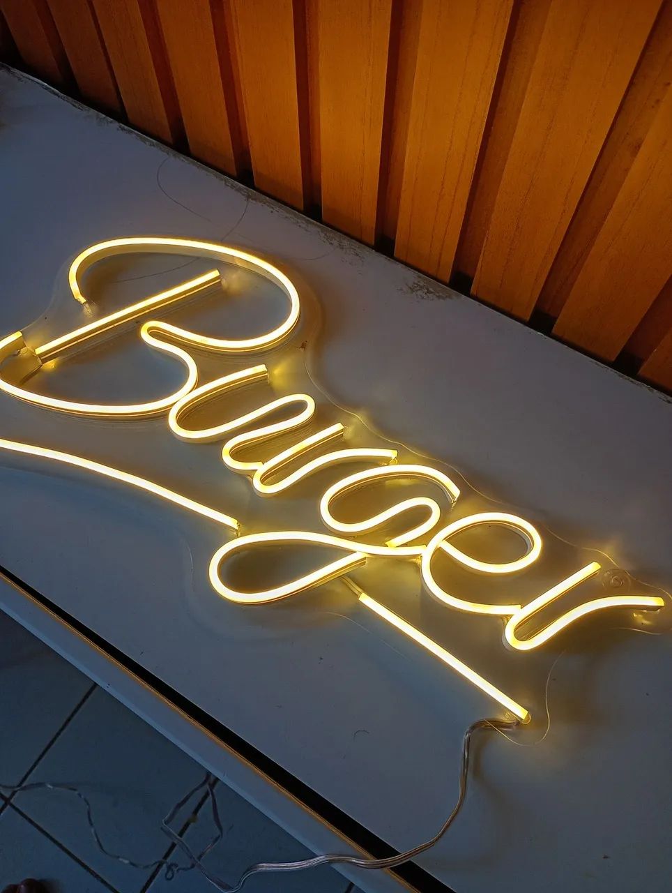 Letreiro em lede BURGER