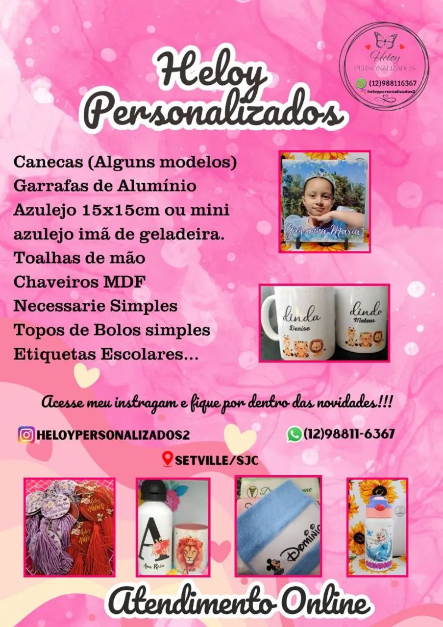Personalizados prestes para todas ocasiões !!!