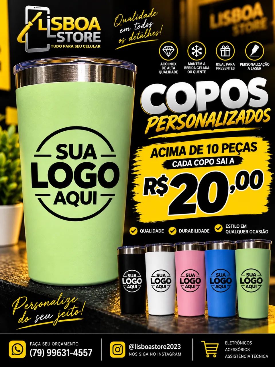 Copo térmico personalizado 