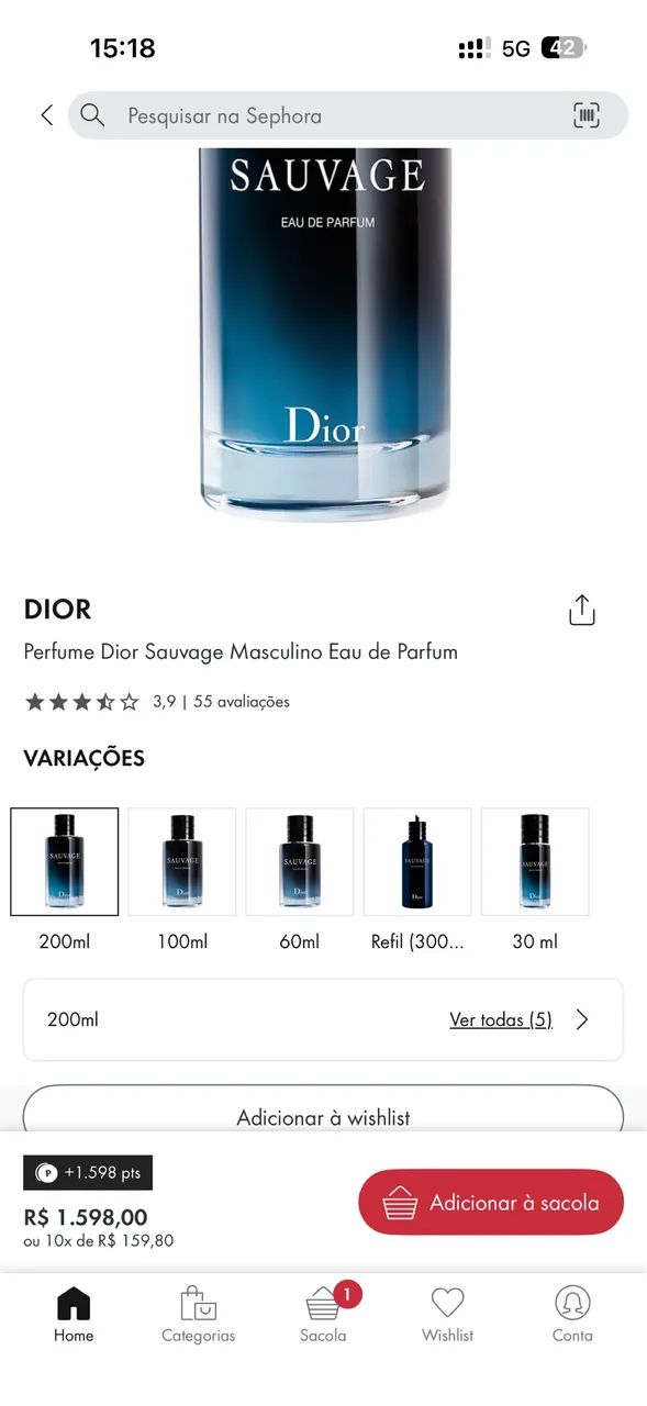 SAUVAGE EAU DE PARFUM 200 ML - Foto 2