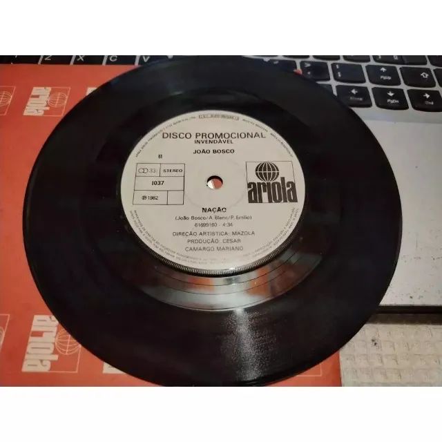 João Bosco Compacto Promocional Ariola Nação 1982 - Foto 3