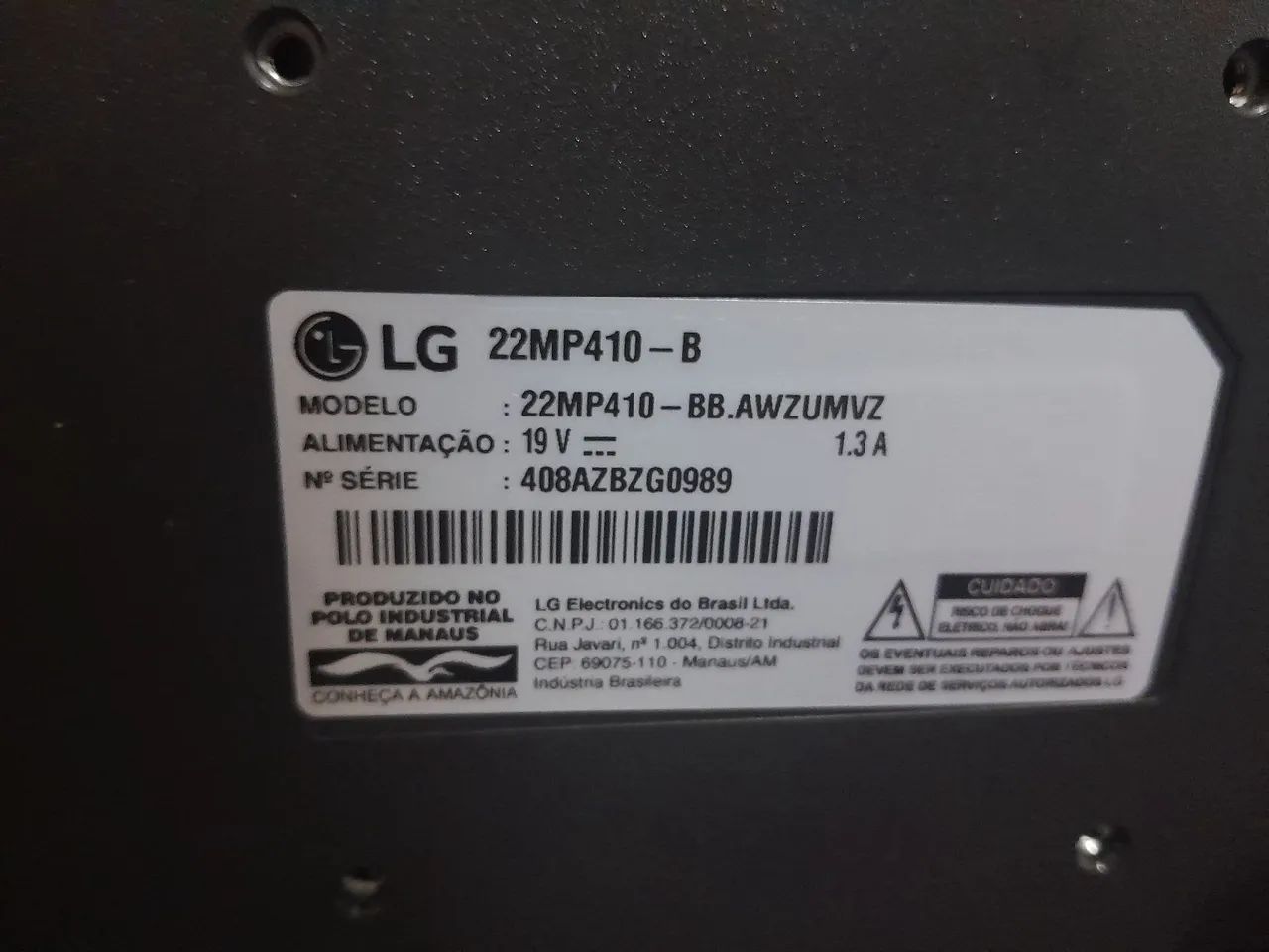 Monitor LG 22 polegadas