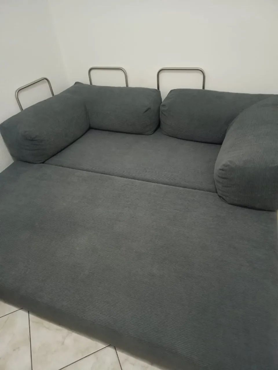 Sofá na caixa sofá cama bloom cinza - Foto 4