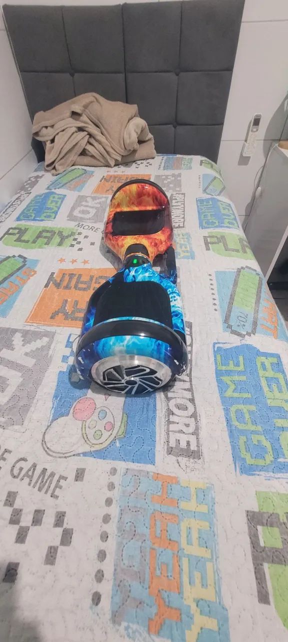 Hoverboard Skate Elétrico 6.5 Led Bluetooth Fogo e Gelo - Foto 3