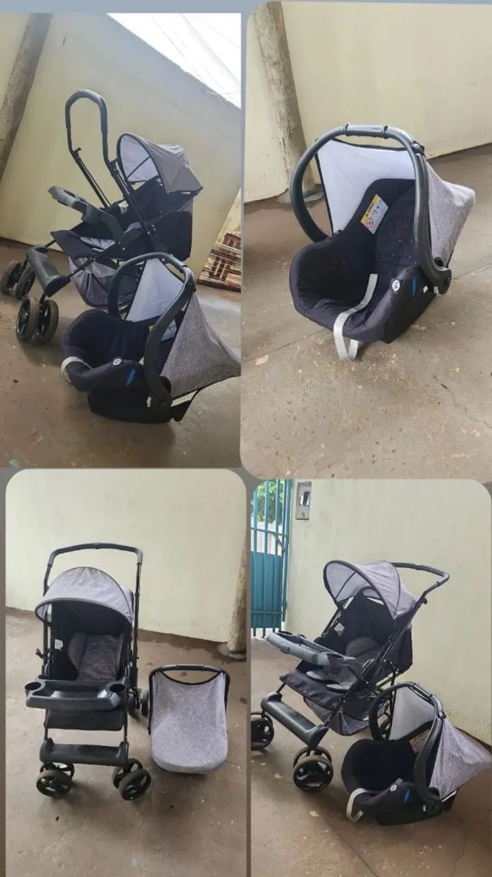Carrinho de bebê e bebe conforto 