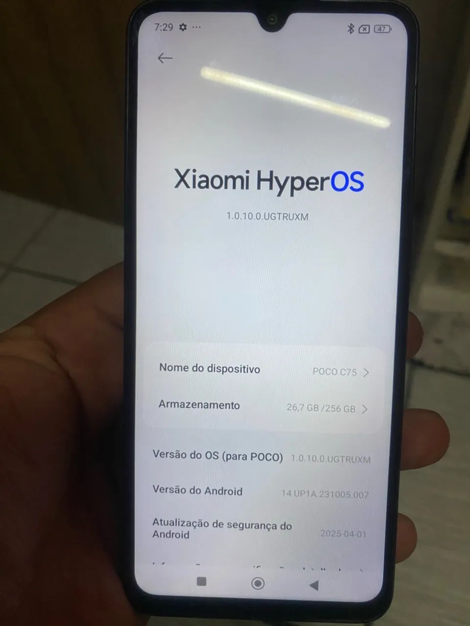 Celular poco c75 256gb funcionando perfeitamente 