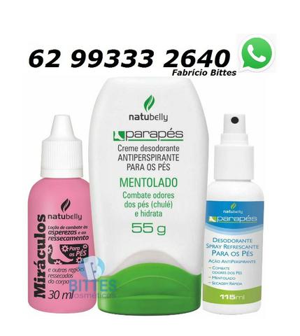 Kit Antitranspirante Mentolado Hidrata Combate Completamente o Chulé Natubelly