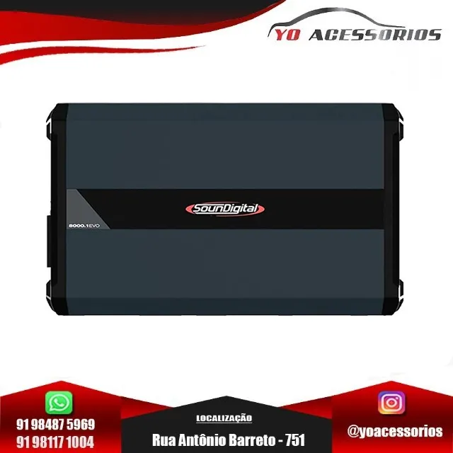 Módulo Amplificador Som Soundigital SD8000.1D 8000W 1/2 Ohms