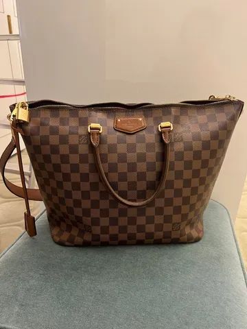 Bolsa Louis Vuitton Neverfull Mm Damier Azur Original Feminino