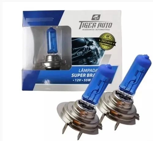 Lâmpadas Automotivas Super Branca 55w 12v 8500K Farol/Milha Par