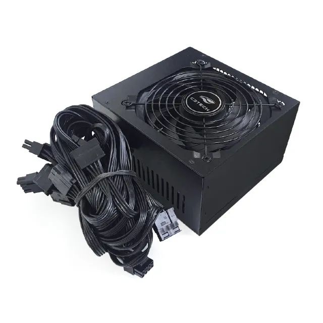 Fonte ATX 600W Real PFC Ativo 80 Plus White C3Tech - WZetta - Foto 2