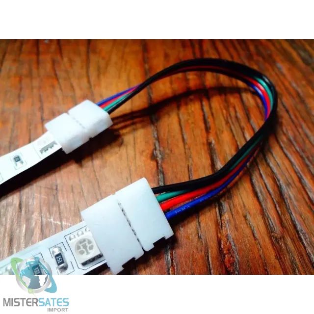 Conector Emenda Fita-fita 5050 Rgb 4 Vias Com Fio 15cm - COD 505 - Foto 6