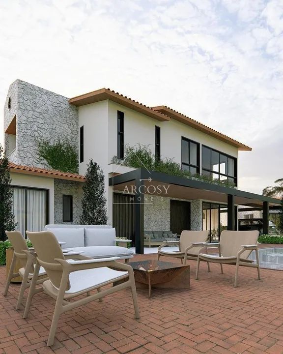 Casa estilo toscano em fase final de construção - 4 quartos, piscina e vista deslumbrante - Foto 3