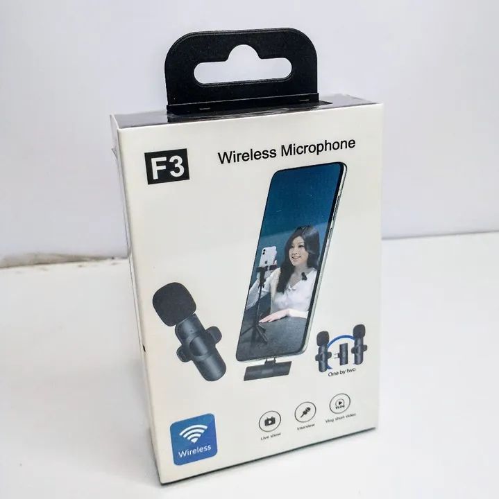 Microfones de Lapela Sem Fio para Celular - Foto 3