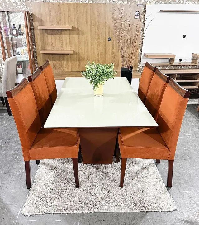 Mesa de Jantar com Tampo de Vidro64176433487491120
