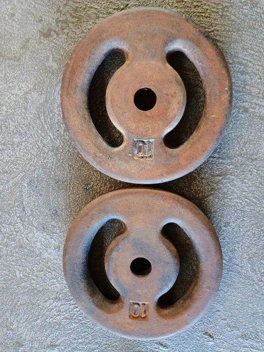 Par de Anilhas de Ferro 10kg - Usadas