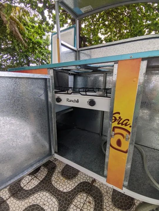 Vendo carrinho novo para preparo de lanches. - Foto 6