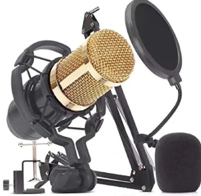 Kit Microfone BM800 Profissional P/ Estúdio e Gravação + Pop Filter + Aranha + Braço z812 - Foto 3
