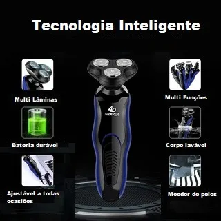Aparador de barba elétrico recarregável