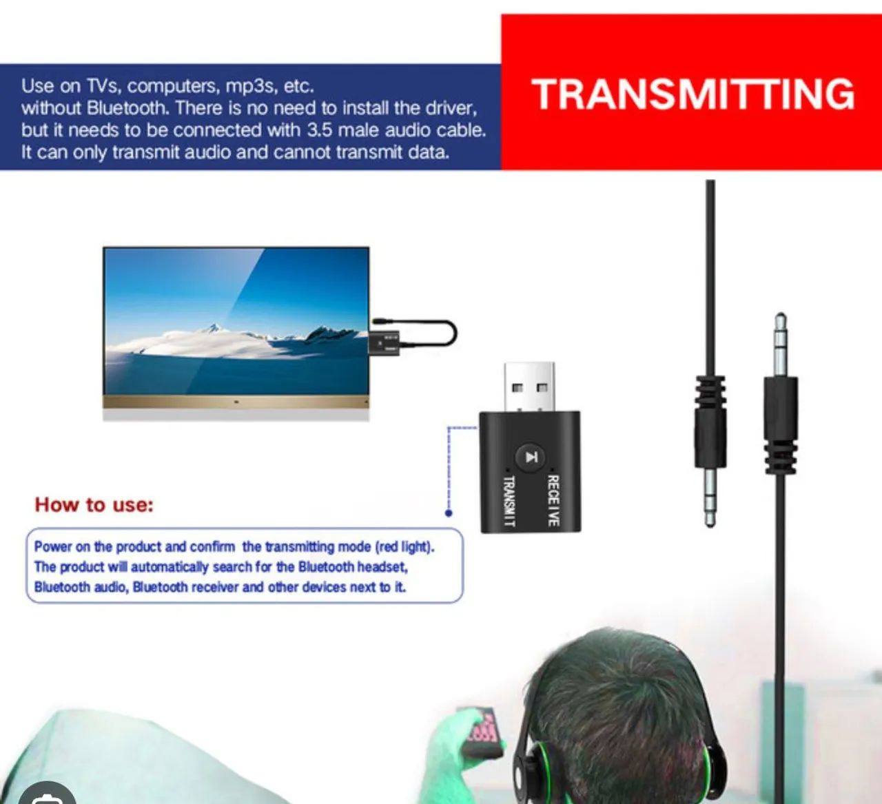 Receptor e transmissor de bluetooth - Foto 5