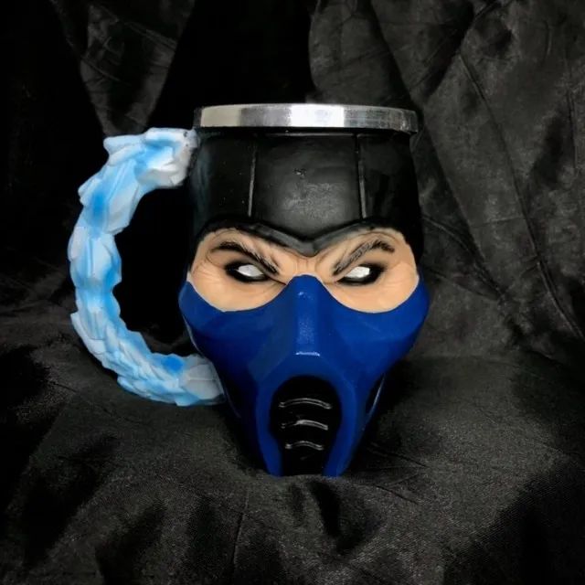 Caneca 3D do Sub Zero Subzero Game Mortal Kombat Personalizada feita de Resina