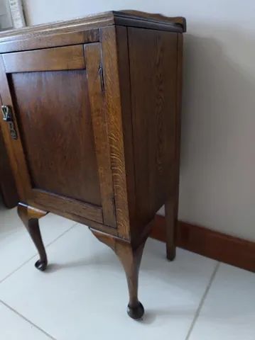 2 x Armários de cabeceira em carvalho inglês - pés Queen Anne.  - Foto 6