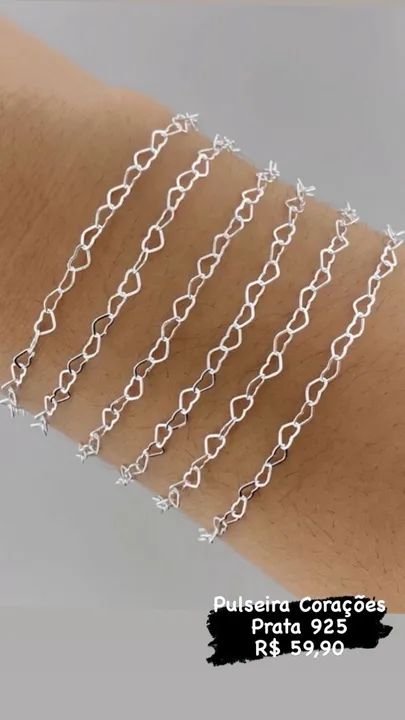 Pulseira corações 