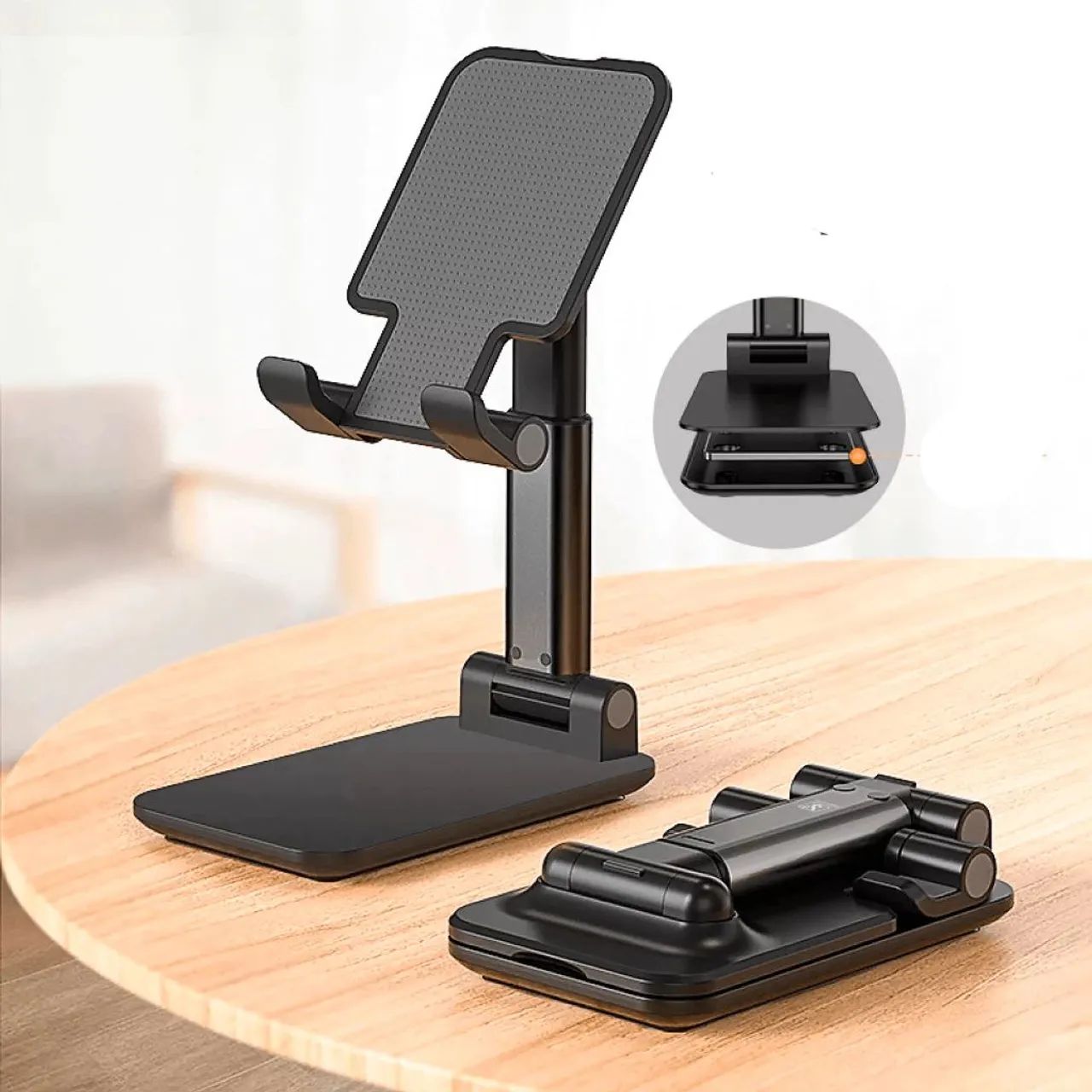 Suporte para Celular é Tablet, ajustável, plástico, Preto (Novo) - Foto 2