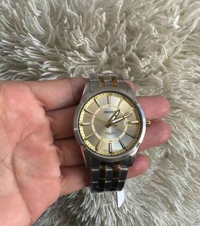 ORIENT PRATA COM DOURADO ORIGINAL, COM GARANTIA PARA O DIA DOS PAIS