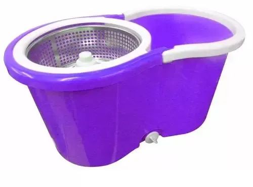 Balde Com Esfregao Mop 16l Aço Inox Ck01 23cmx25cmx44cmhao B - Roxo - Foto 4