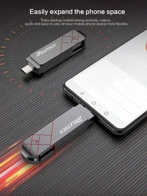 Pendrive 128gb Original Reletech 3.1, 2 em 1 - Foto 3