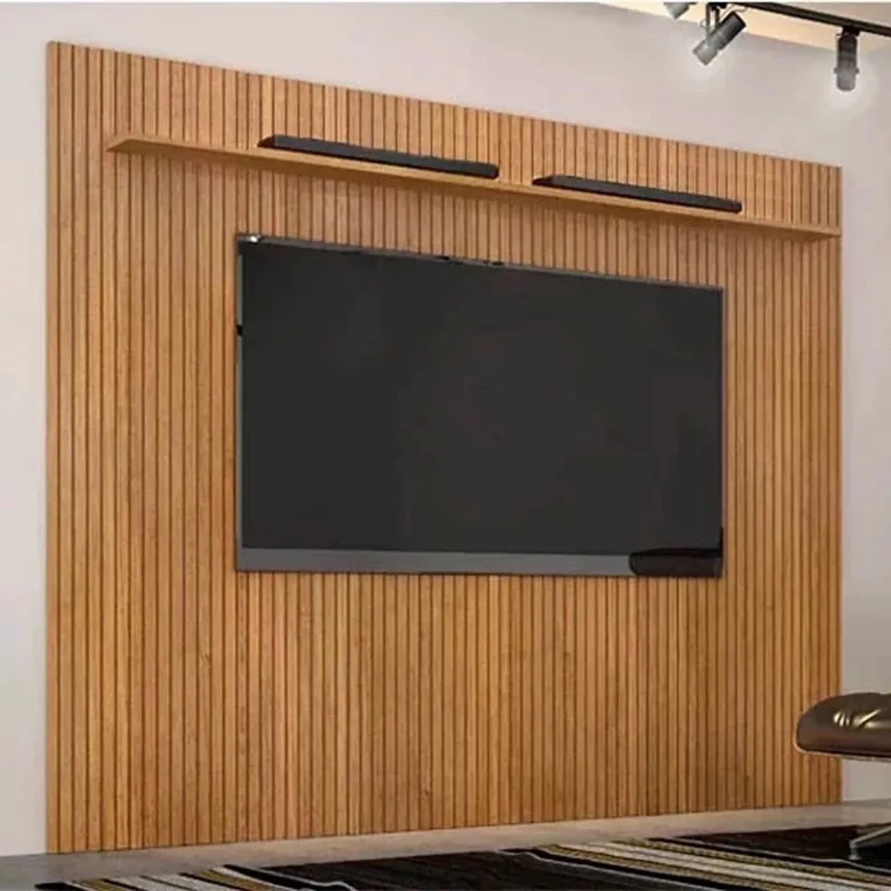Painel Ripado para TV até 75 Polegadas Cinamomo  rf543
