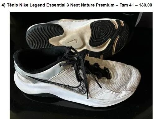 Tênis Nike Legend Essential 3 Next Nature Premium - Tam 41 - 130,00