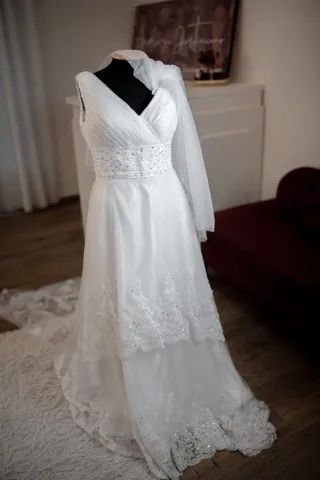 Vestido de noiva com véu 800