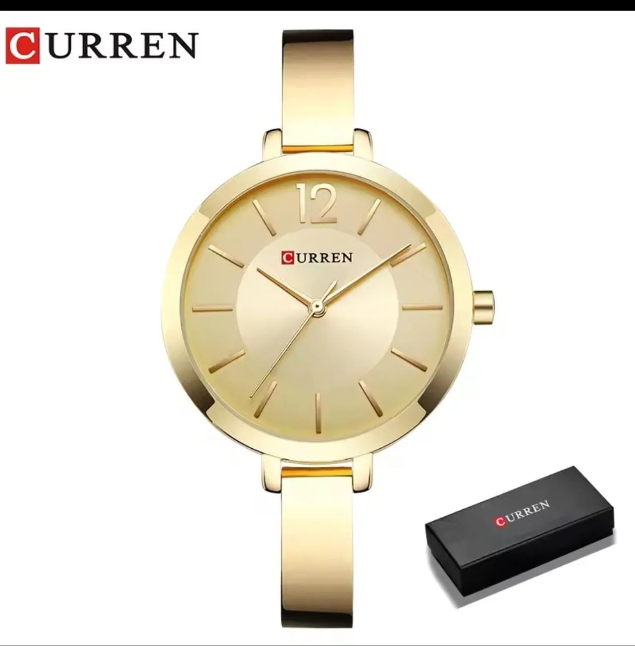 Relógio Feminino Curren Dourado - Novo
