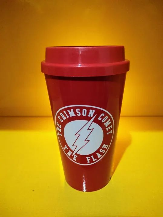 Copo para Café temática Flash e Arlequina 