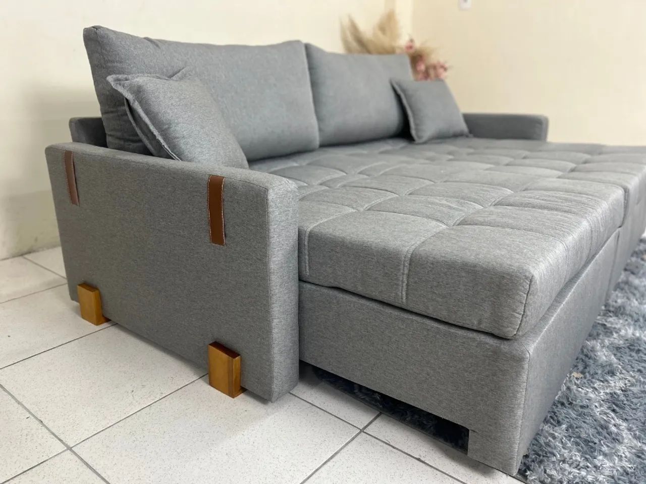 Sofá Cama/Retrátil Belém 2,20m Pillow Top l54 - Foto 2