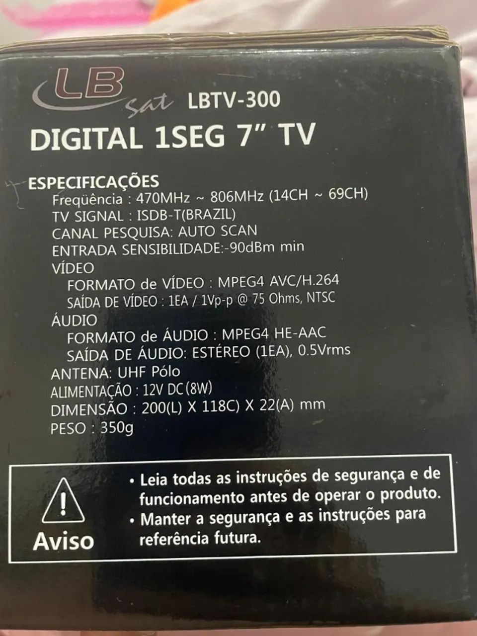 Tv 7" Digital c/ Receptor ISDB-T , POrta AV IN e AV Out - Impecavel  - Foto 4