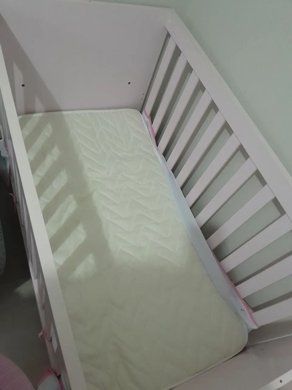 Berço ROSA 3 em 1 - COM COLCHÃO - Foto 5