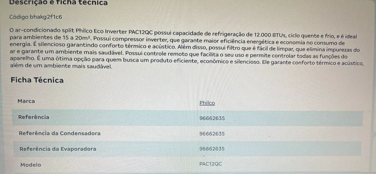 Ar condicionado Split 1200 btus inverter Philco quente e frio - 220volts - Foto 4