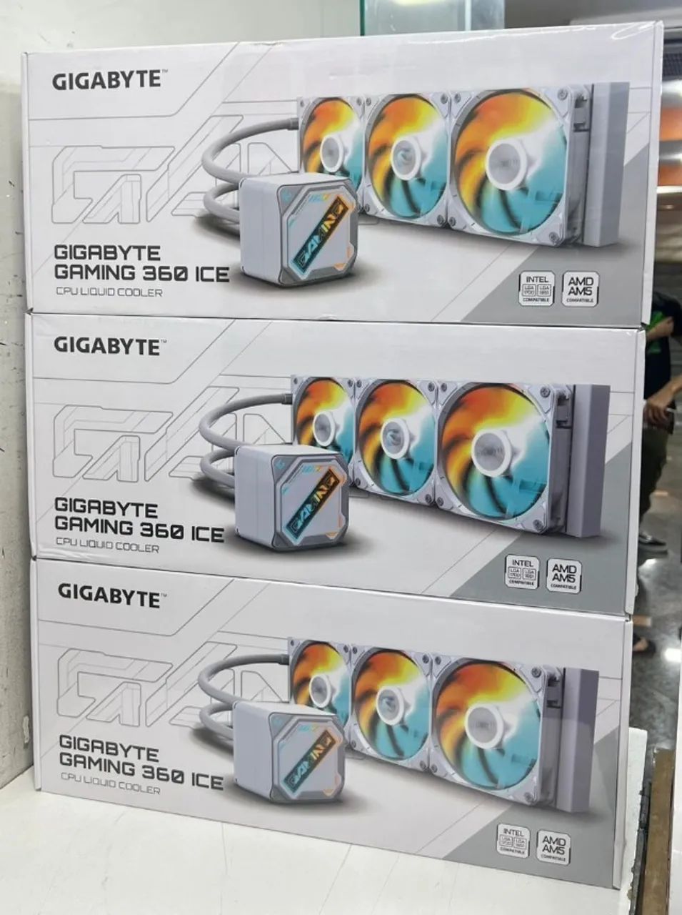 WATER COOLER GIGABYTE GAMING ICE 360MM BRANCO