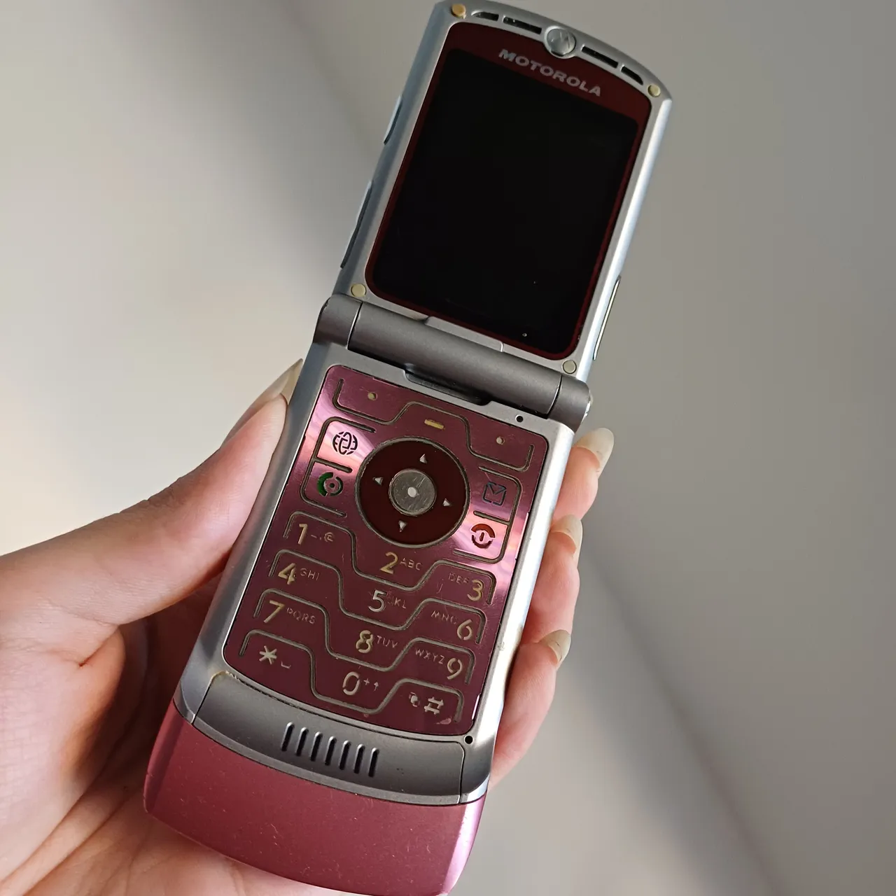 MOTOROLA V3 ROSA METÁLICO RARO