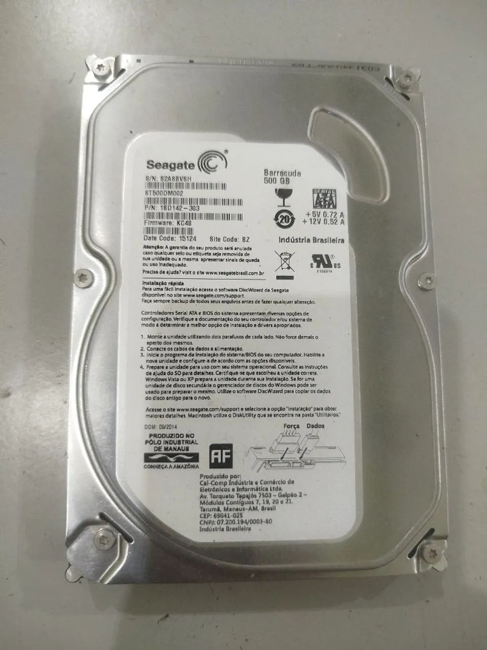 HD SEAGATE BARRACUDA 500Gb SATA III 