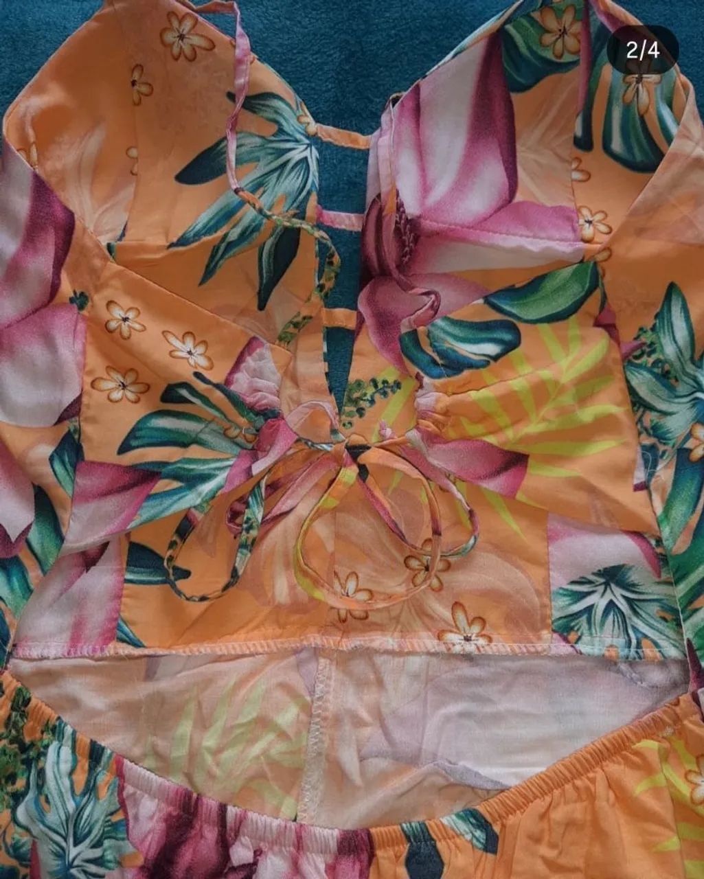Vestido Longo Floral com Fenda e short. - Foto 3
