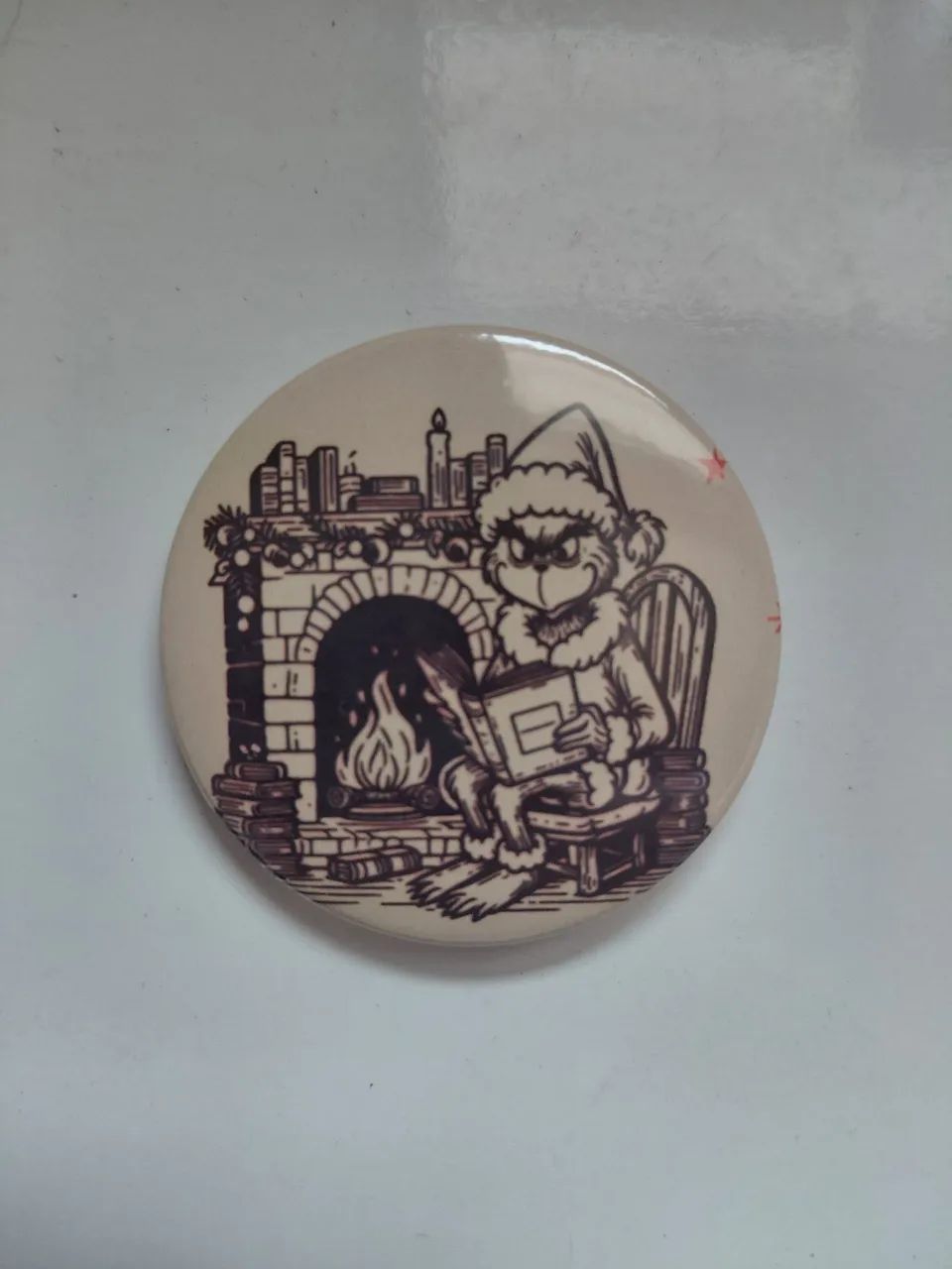 Button/broche/pin do Grinch.