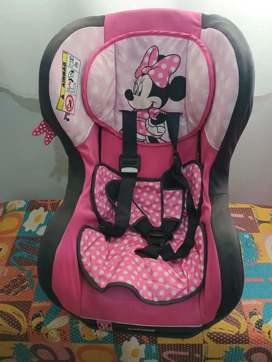 Cadeirinha de Carro Infantil Rosa com Bolinhas - Foto 3